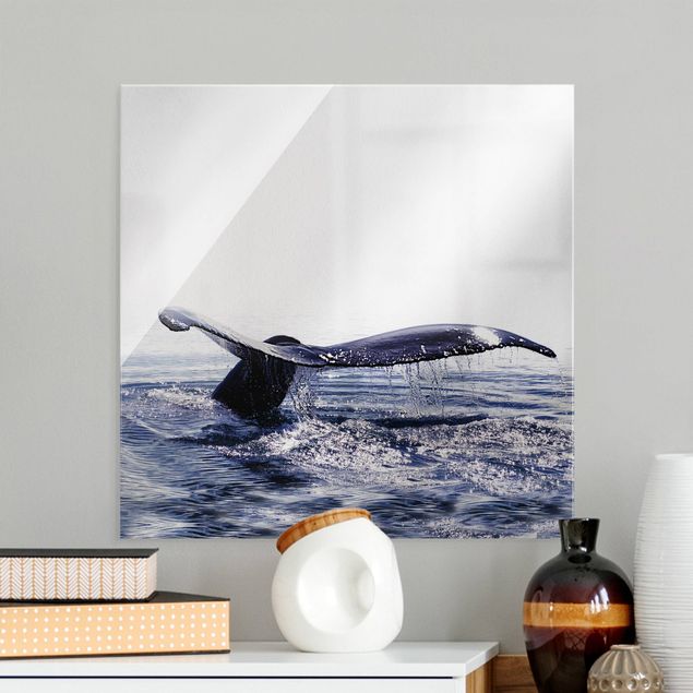 Lavagna magnetica in vetro Canto di balena in Islanda