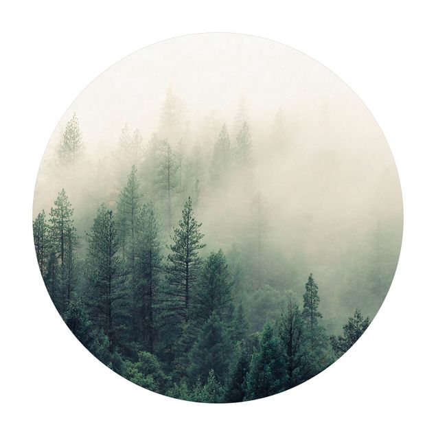Tappeti grandi Risveglio della foresta nebbiosa