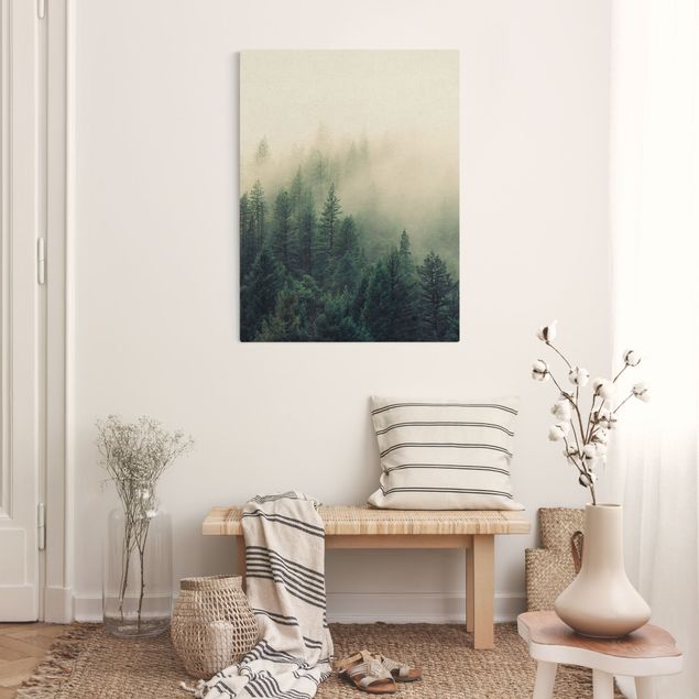 Riproduzioni su tela quadri famosi Risveglio della foresta nebbiosa