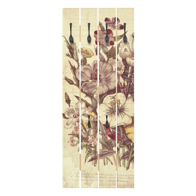 Appendiabiti in legno - Bouquet Lettera Vintage
