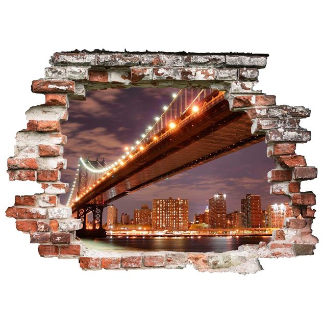 Adesivo murale 3D - Manhattan Bridge - orizzontale 4:3