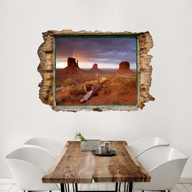 Adesivo murale 3D - Monument Valley At Sunset - orizzontale 3:2