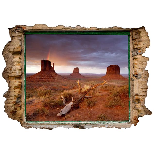 Adesivo murale 3D - Monument Valley At Sunset - orizzontale 3:2