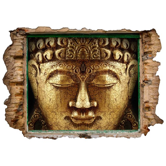 Adesivo murale 3D - Vintage Buddha - orizzontale 3:2