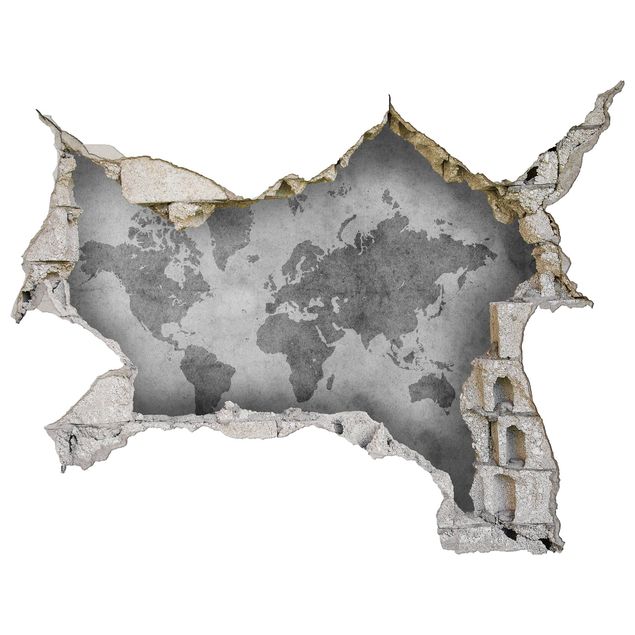 Adesivo murale 3D - Vintage World Map Ii - orizzontale 4:3
