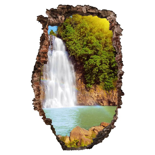 Adesivo murale 3D - Waterfall Romance - verticale 2:3