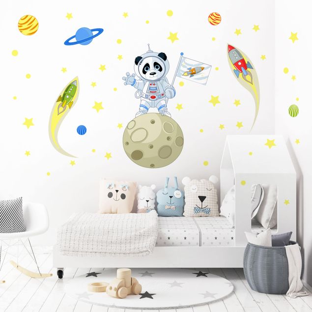 Adesivo murale bambini - Panda Astronauta