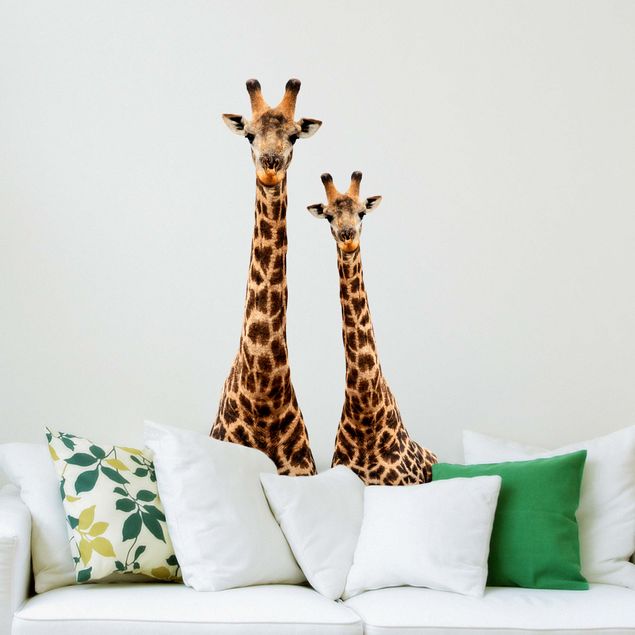 Adesivo murale Portrait of two giraffes