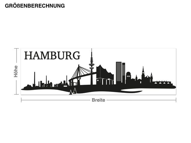 Adesivo murale - Hamburg Skyline