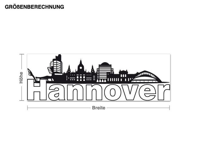 Adesivo murale - Hannover Skyline