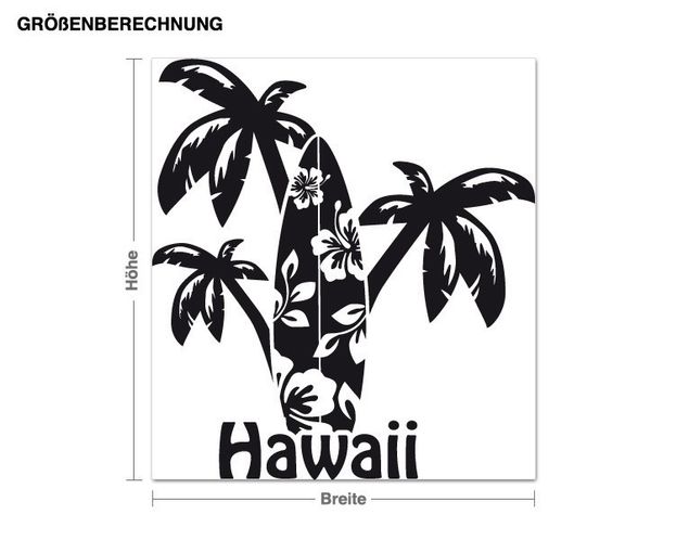 Adesivo murale - palme hawaiane
