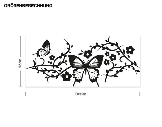 Adesivo murale - treccia farfalla