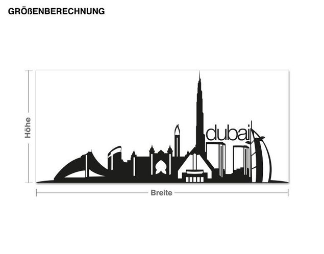 Adesivo murale - skyline di Dubai