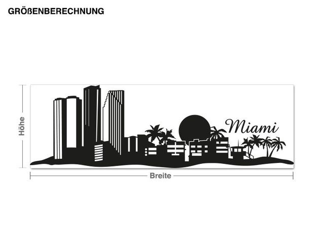 Adesivo murale - skyline di Miami