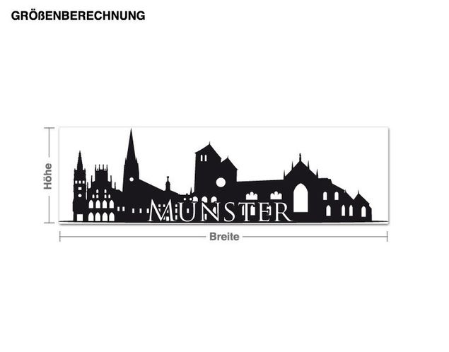 Adesivo murale - skyline di Münster