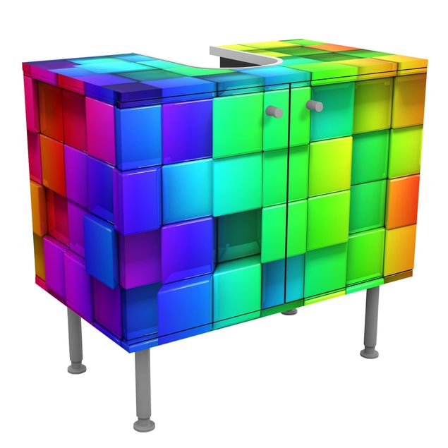 Mobile per lavabo design - 3D Cubes