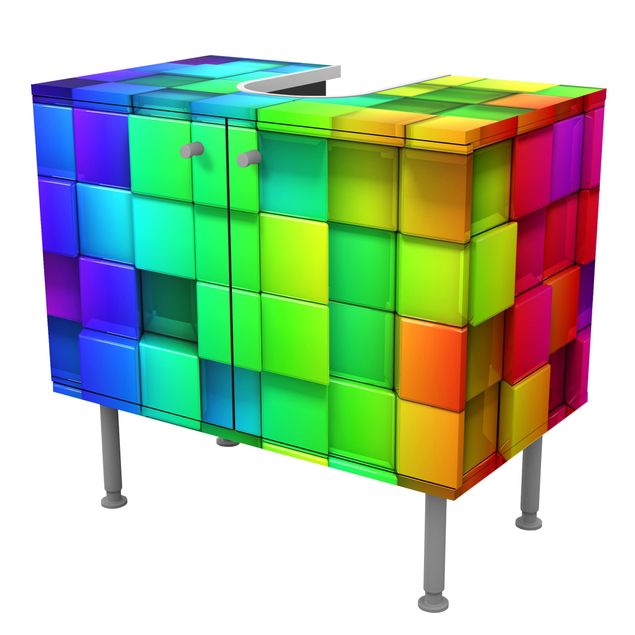 Mobile per lavabo design - 3D Cubes