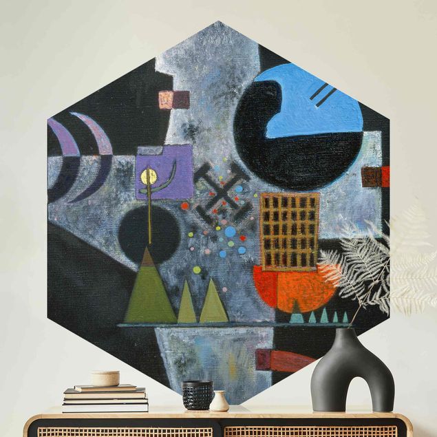 Carta da parati esagonale Wassily Kandinsky - Forma a croce