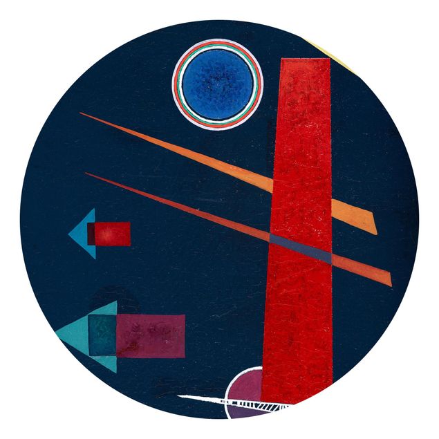 Carta da parati rotonda autoadesiva - Wassily Kandinsky - Mighty Red