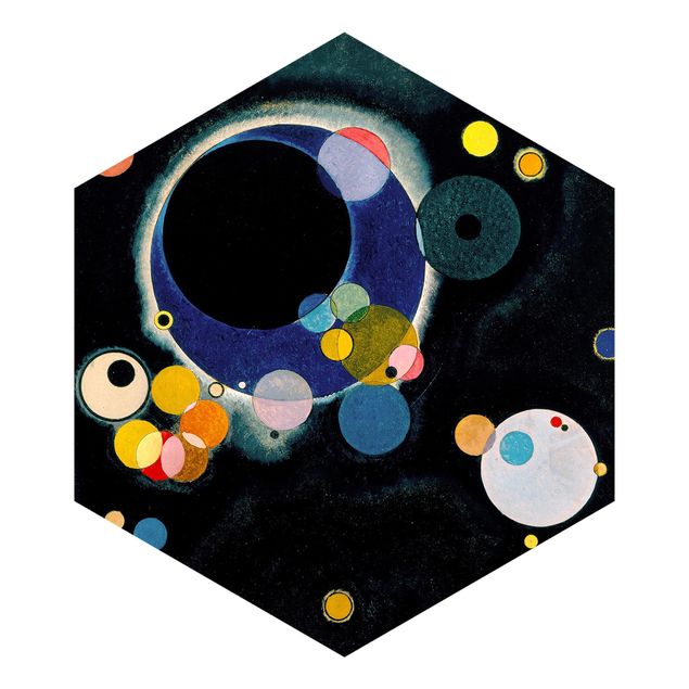 Carta da parati esagonale adesiva con disegni - Wassily Kandinsky - Alcuni cerchi