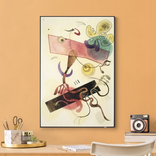 Frame da parete con tessuto in tensione con quadro intercambiabile classico Wassily Kandinsky - Taches