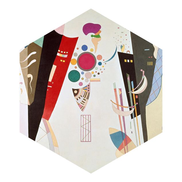 Carta da parati esagonale adesiva con disegni - Wassily Kandinsky - Accordo reciproco