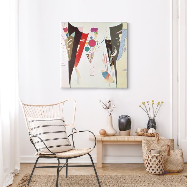 Frame da parete con tessuto in tensione con quadro intercambiabile classico Wassily Kandinsky - Accordo reciproco