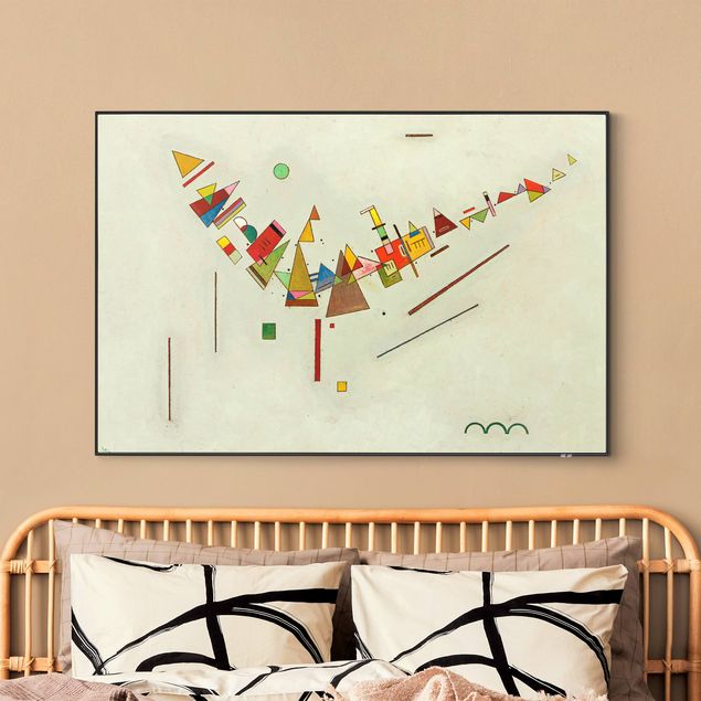 Frame da parete con tessuto in tensione con quadro intercambiabile classico Wassily Kandinsky - Momento angolare