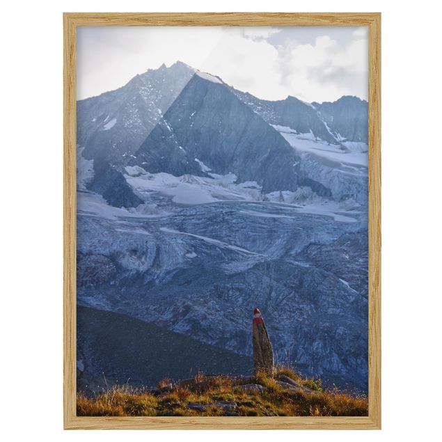 Poster con cornice - Sentiero marcato nelle Alpi