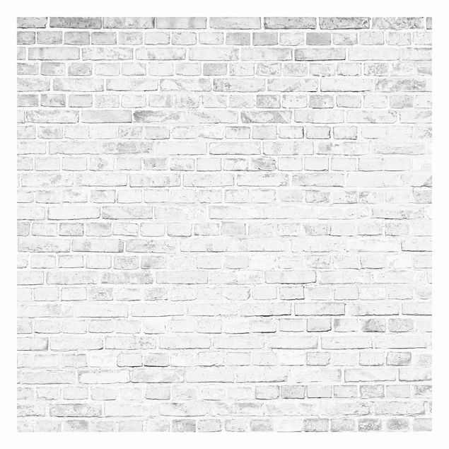 Carta da parati - Muro di mattoni bianco