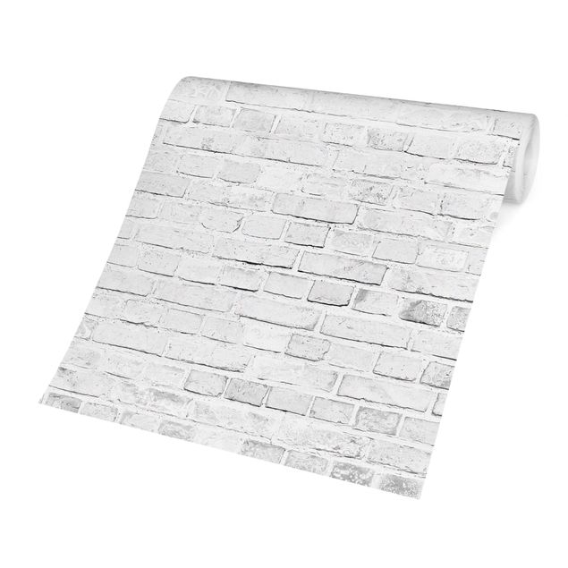 Carta da parati - Muro di mattoni bianco