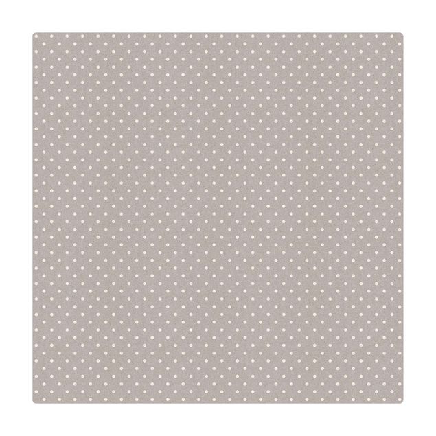 Tappetino di sughero - Punti bianchi su grigio - Quadrato 1:1