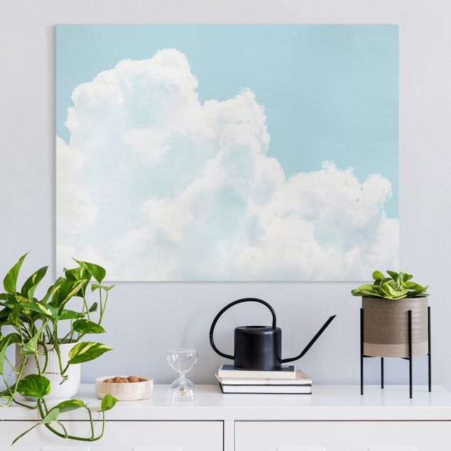 Quadri moderni per soggiorno Nuvole bianche nel cielo blu