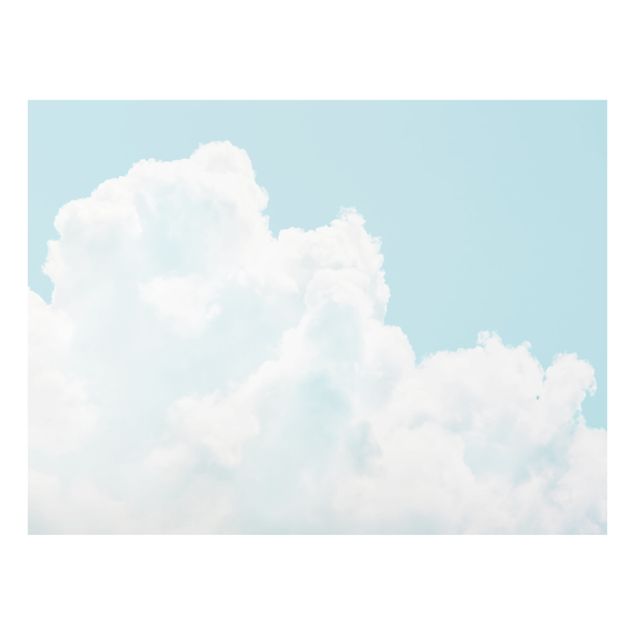 Quadro in vetro - Nuvole bianche nel cielo blu