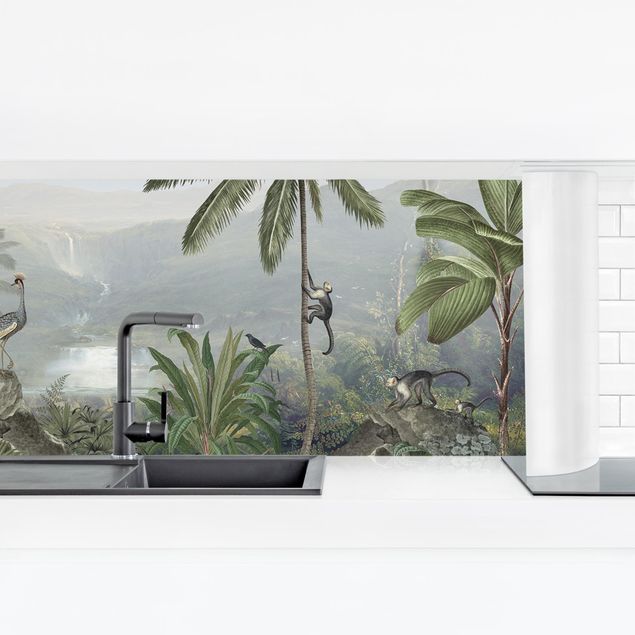 Rivestimenti cucina moderni Ampia vista nelle profondità della giungla