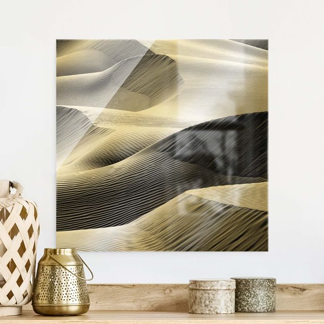 Lavagna magnetica vetro Motivo di onda nella sabbia del deserto