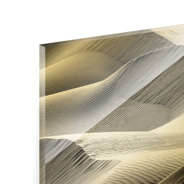 Quadro in vetro - Onde nella sabbia del deserto - Quadrato