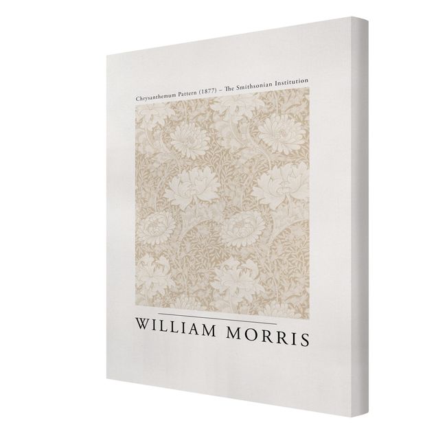 Stampa su tela - William Morris - Chrysanthemum Pattern Beige - Formato verticale 3:4