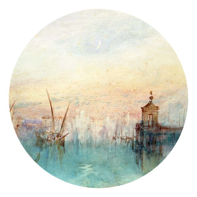 Carta da parati rotonda autoadesiva - William Turner - Venezia con la luna