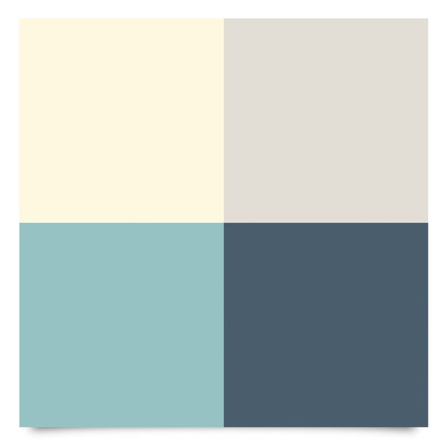 Pellicola adesiva - Colori per la casa quadrati laguna - cachemire sabbia pastello turchese blu ardesia