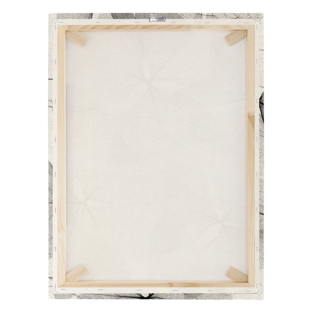 Quadro su tela naturale - X-Ray - Trifoglio a triangoli con tessuto - Formato verticale 3:4