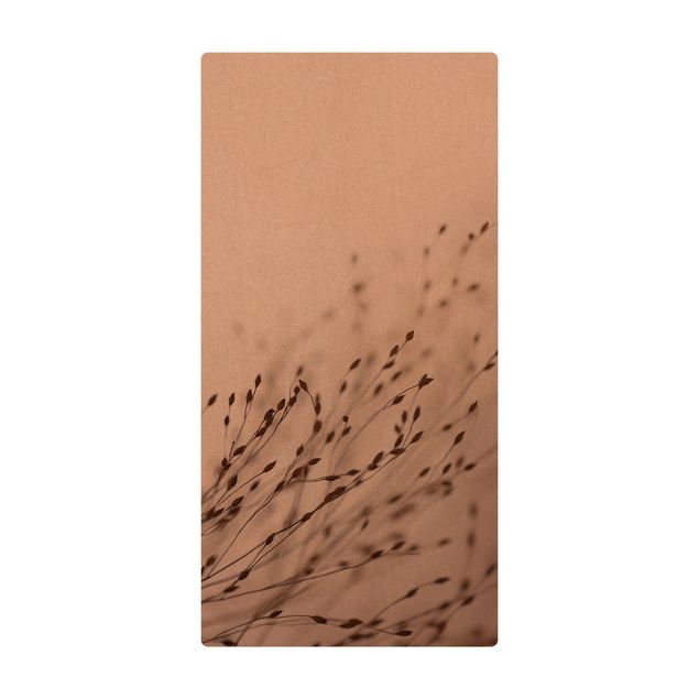 Tappetino di sughero - Erbe delicate nell'ombra del vento - Formato verticale 1:2