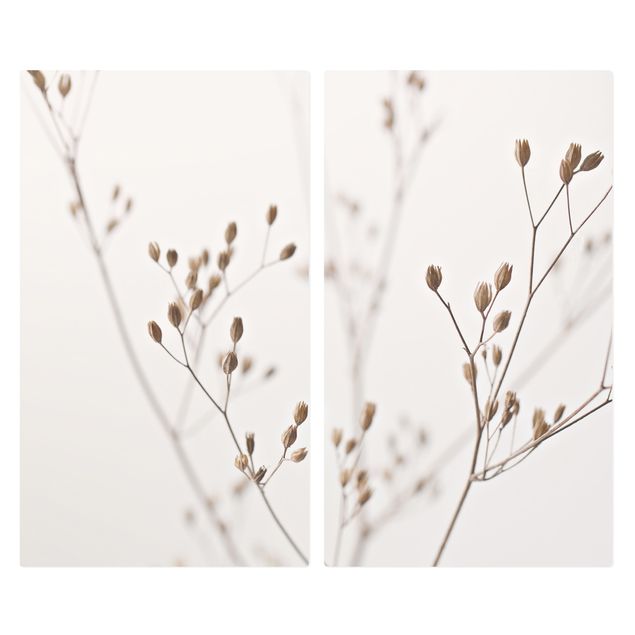 Coprifornelli - Delicate gemme su ramo di fiori selvatici