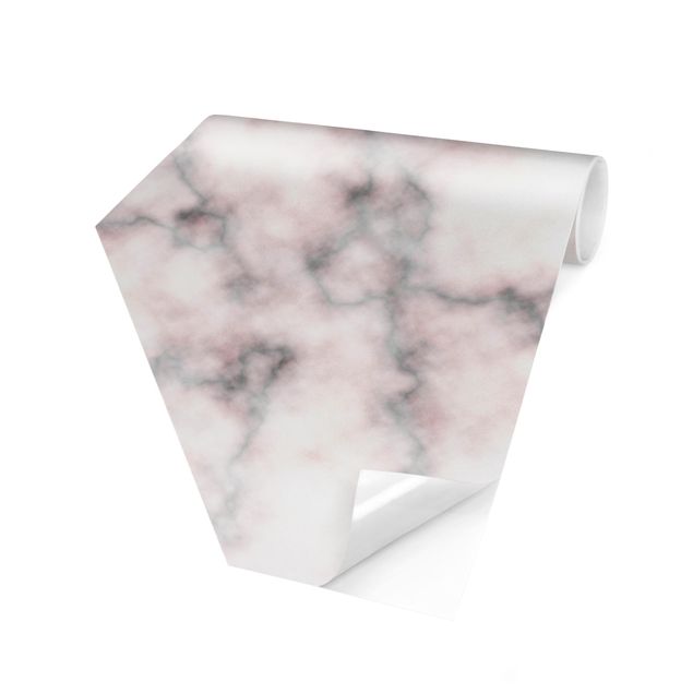 Fotomurale esagonale autoadesivo - Effetto marmo delicato