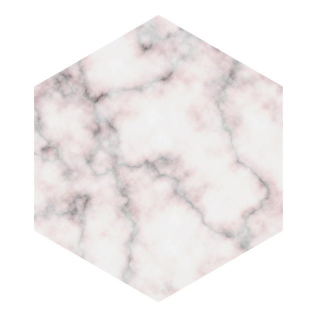 Fotomurale esagonale autoadesivo - Effetto marmo delicato