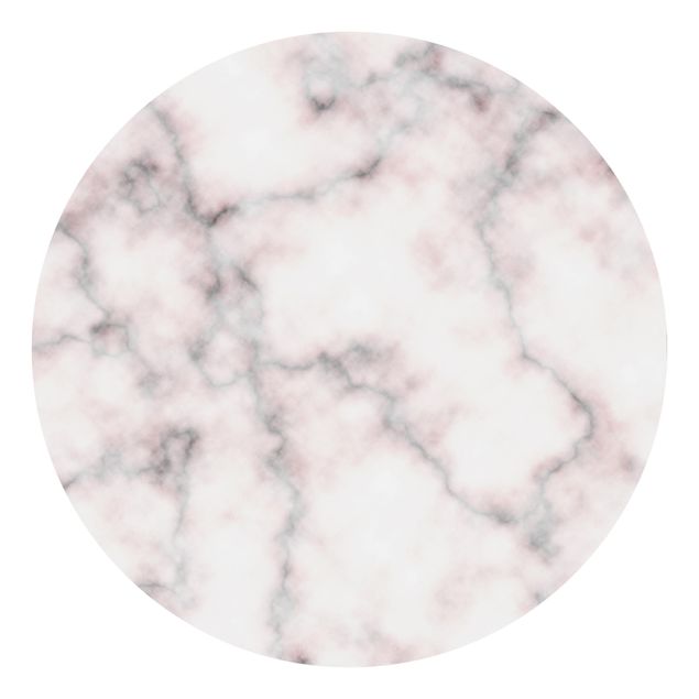 Carta da parati rotonda autoadesiva - sguardo di marmo delicata