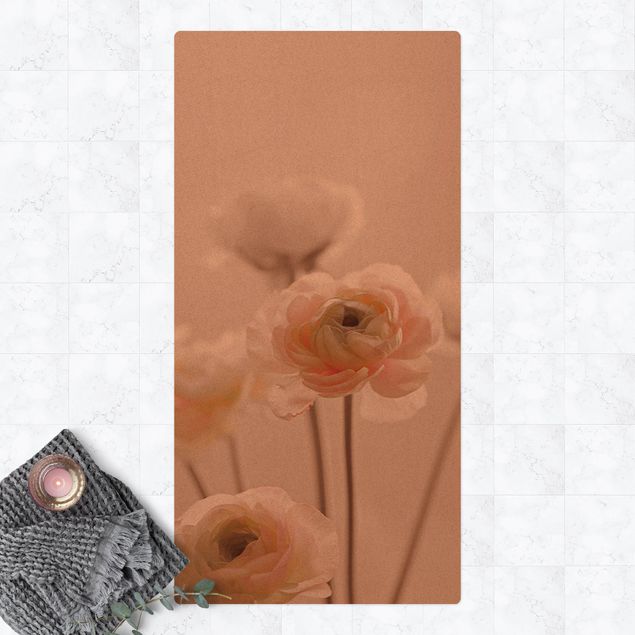 Tappeti bagno moderni Delicato bouquet di fiori rosa chiaro