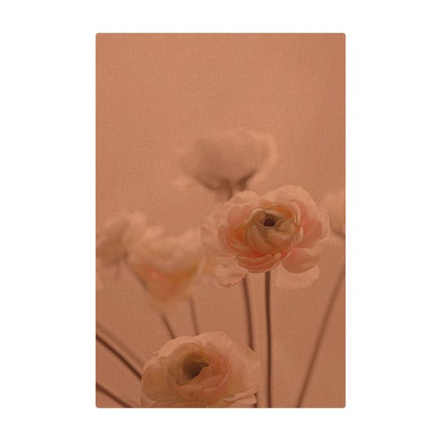 Tappetino di sughero - Cespuglio delicato di fiori rosa - Formato verticale 2:3