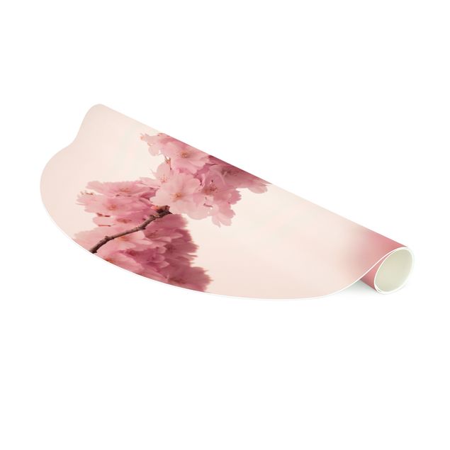 Tappeto bagno rosa Fiore di primavera rosa pallido con bokeh