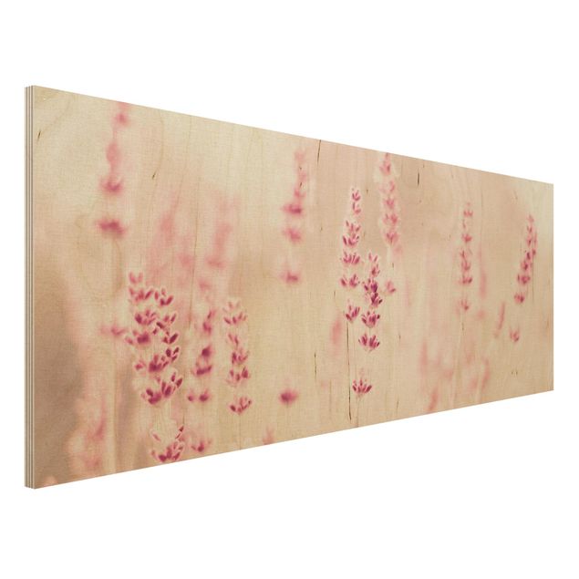 Stampa su legno - Lavanda delicata rosata